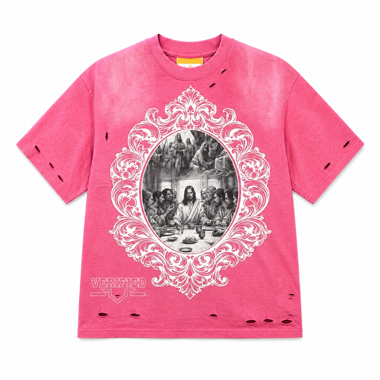 PÍNK T SHIRT THE LAST SUPPER