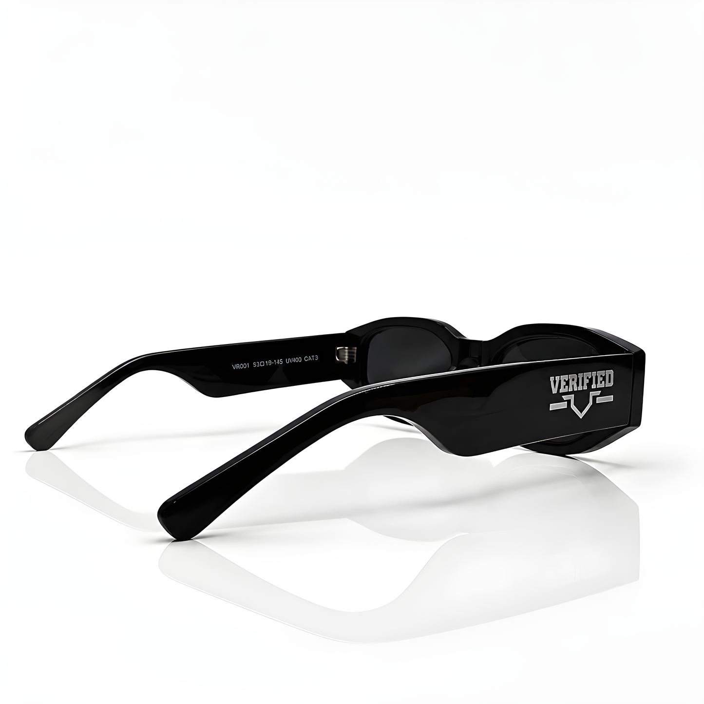 VERIFIED Round-Frame Recycled Acetate Sunglasses 'Black'