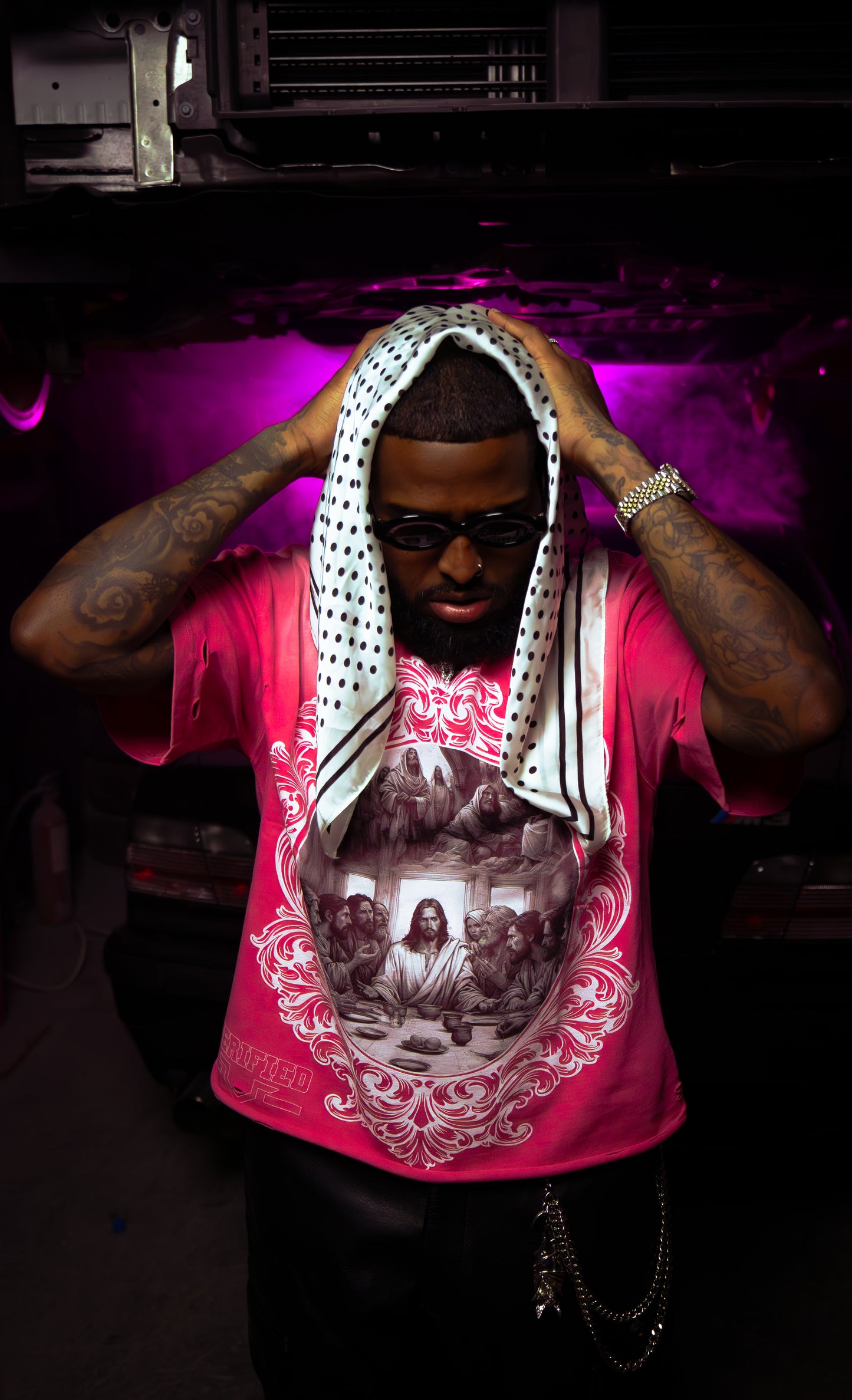 PÍNK T SHIRT THE LAST SUPPER